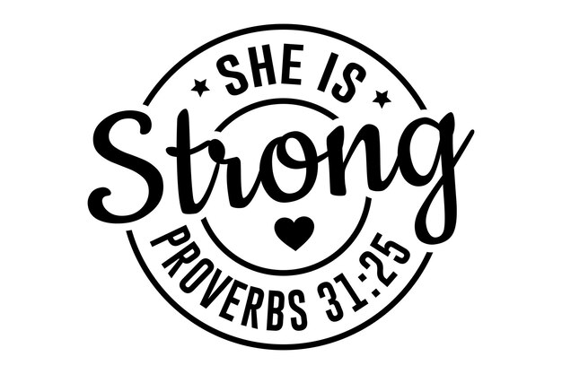 Vector she is strong svg