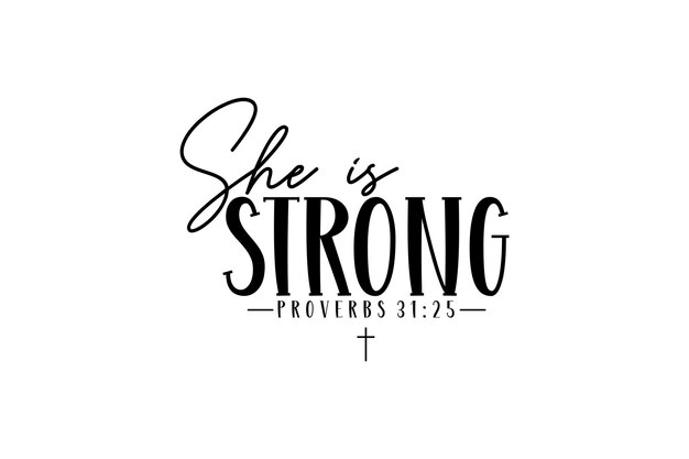 Vector she is strong vector file