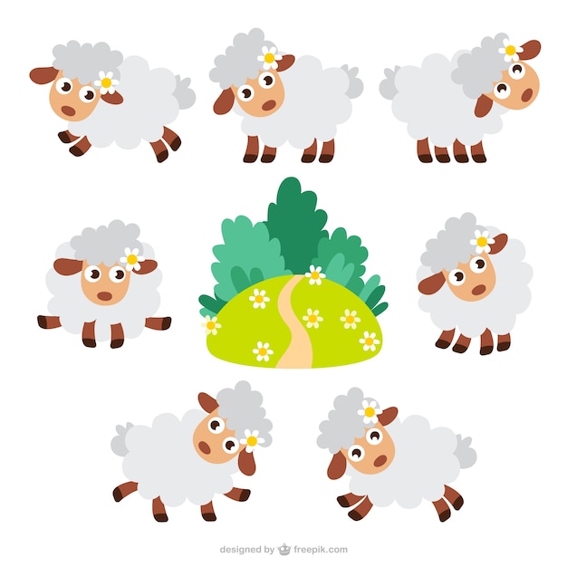 Sheep cartoons pack