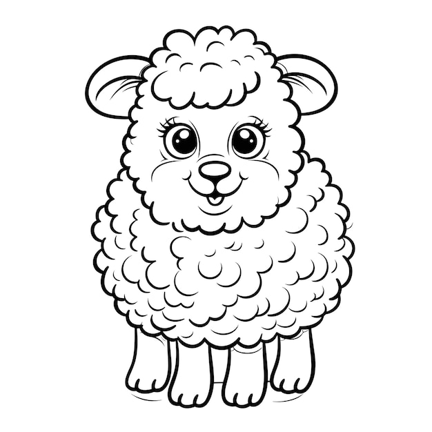 sheep coloring pages vector animals