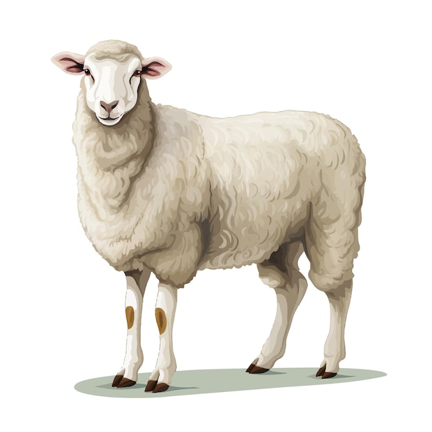 Sheep illustration on a white background