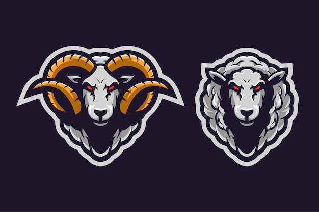 Sheep mascot logo 