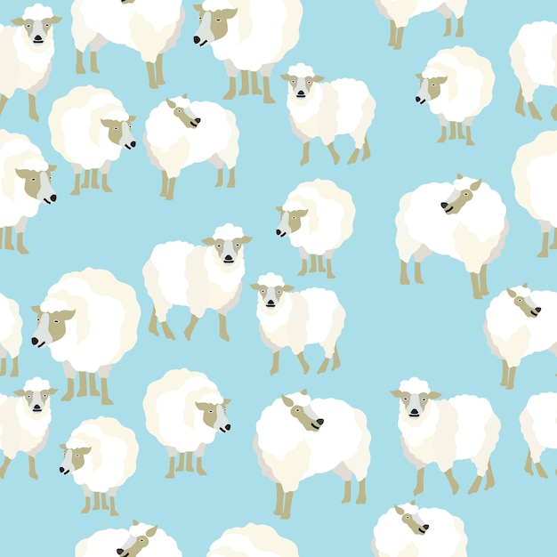 Sheep seamless pattern