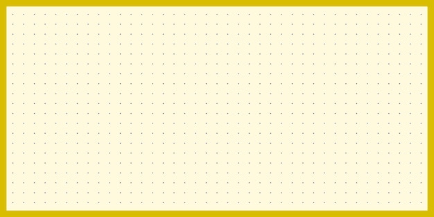 Sheet of blank cream colour notebook and yellow border dot grid paper new background