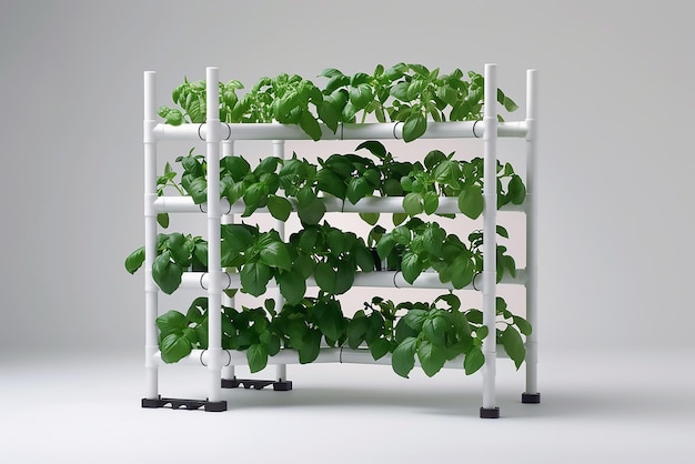 a shelf of green plants with a white shelf that says  plant