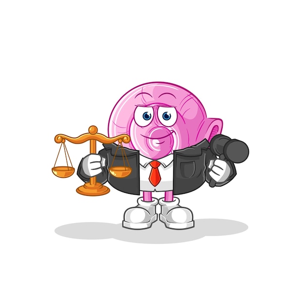 Shell lawyer cartoon cartoon mascot vector