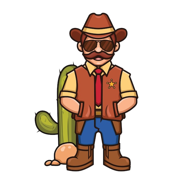 Sheriff Cartoon Illustration