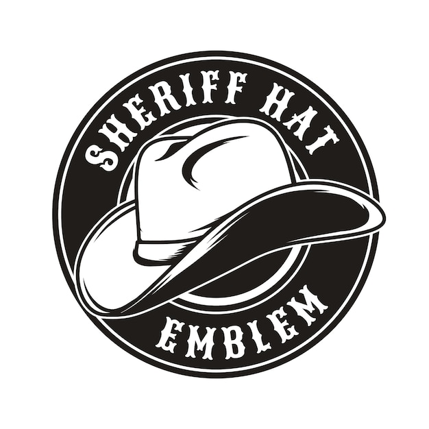 sheriff hat logo emblem for template