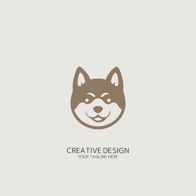 Shiba inu logo vector