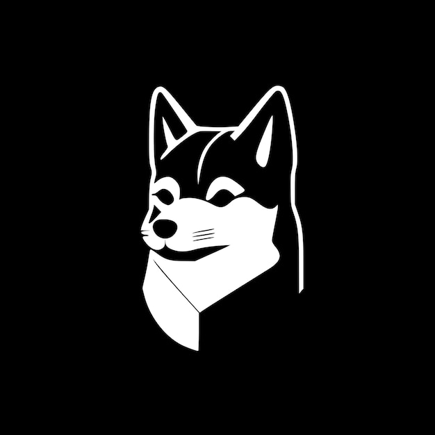 Shiba Minimalist and Simple Silhouette Vector illustration