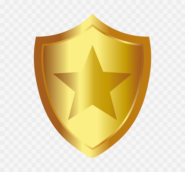 shield 3d with star