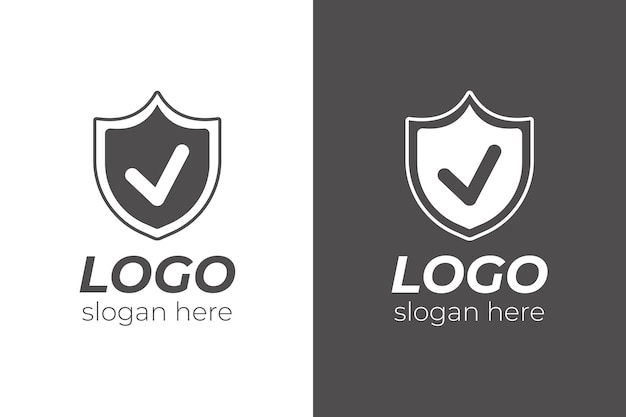 Shield check Security logo icon Vector illustration