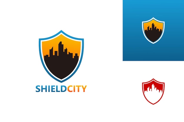 Shield City Logo Template Design Vector, Emblem, Design Concept, Creative Symbol, Icon