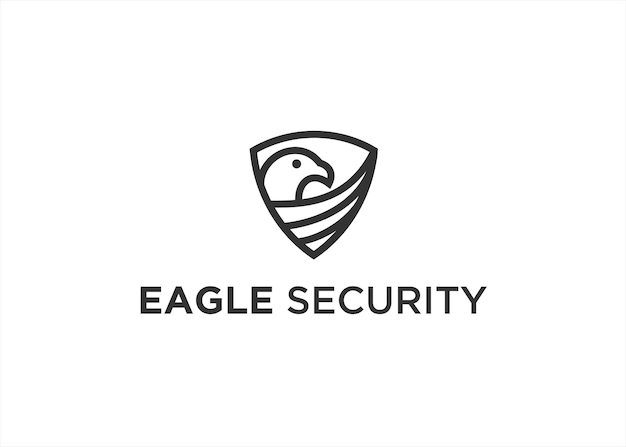 shield eagle logo design vector illustration