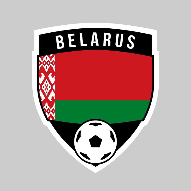 Vector shield football team badge of belarus