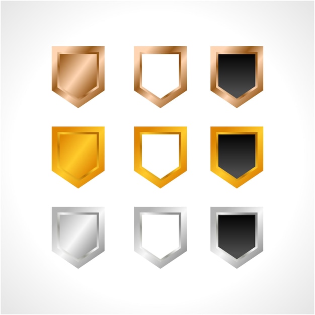 Shield icons set template pack