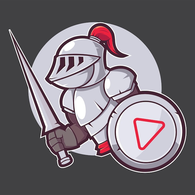 Shield Knight Esport Mascot Illustration