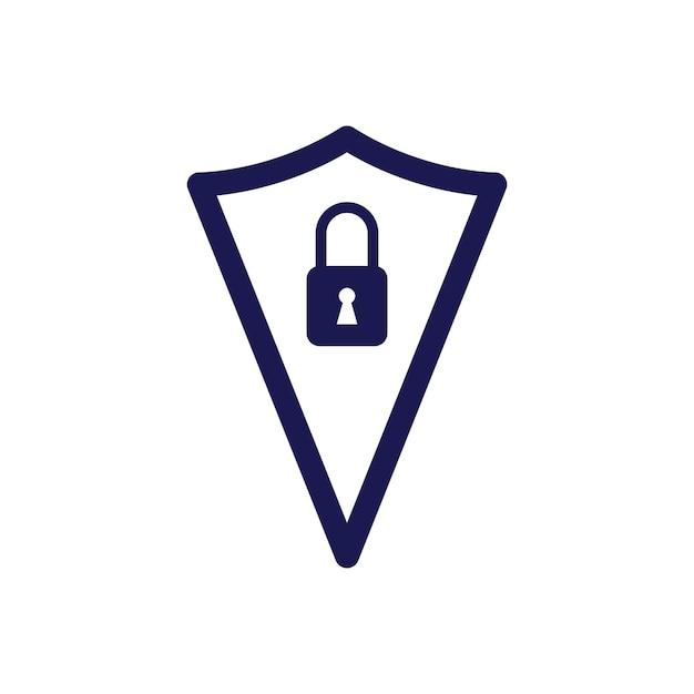 Vector shield and lock icon vector design templates