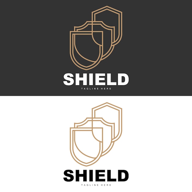 Shield Logo Antivirus Protection Security Vector Simple Gaming Logo Shield Design