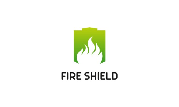 Shield Logo designs vector, Fire Shield logo designs concept vector