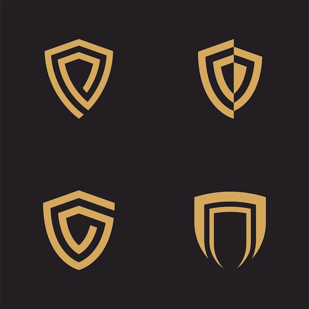 Shield logo icon design vector element