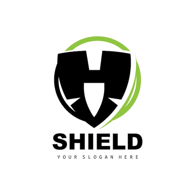 Shield Logo Safe And Strong Security Vector Design Protection Simple Style Template Brand Icon