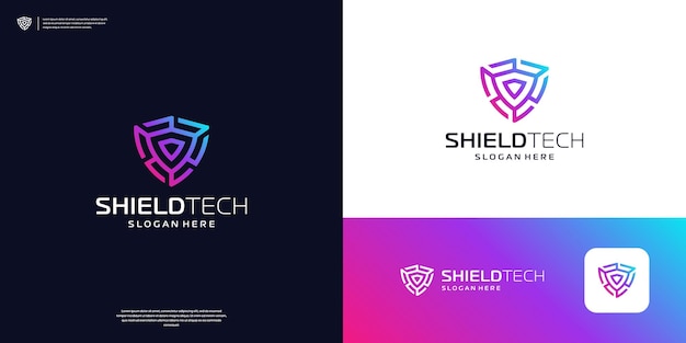 Vector shield security logo protection symbol logo design