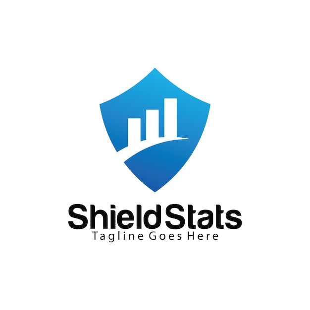 Shield Stats logo design template