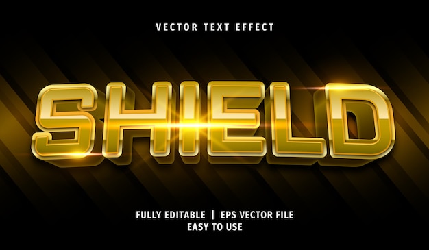  Shield Text effect, Editable Text Style