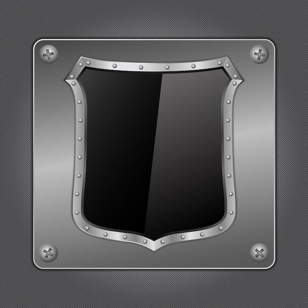 Shield with screws Illustration