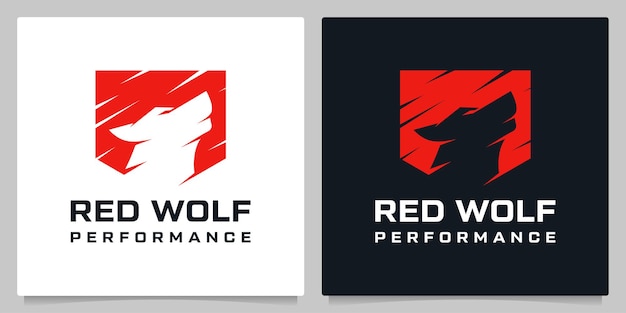 Shield and Wolf Howling Roar Security Company Logo Design