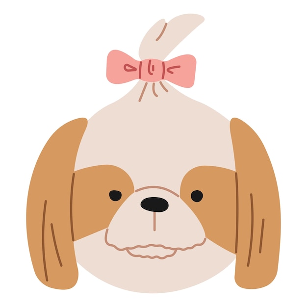 Vector shih tzu head 1