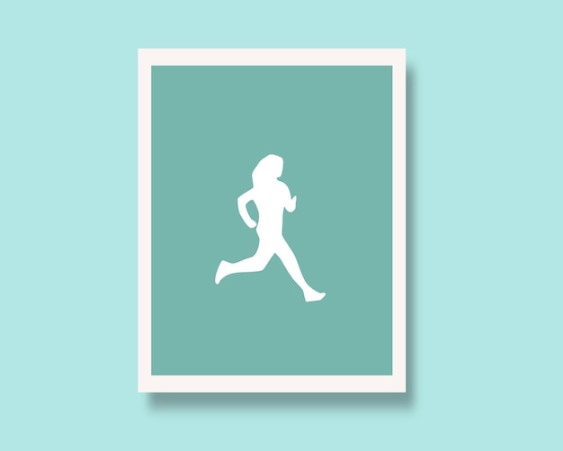 shilouette man jogging illustration