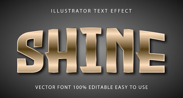 Shine Vector Editable Text Effect