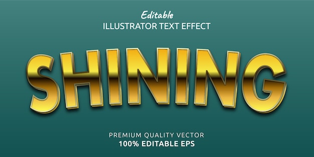 Shining Editable Text Style Effect