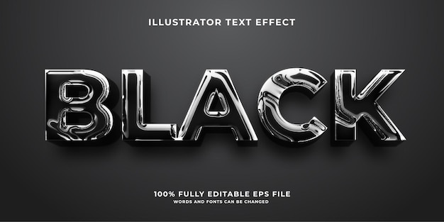 Shining Elegant Black Editable Text Effect