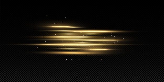 Shining golden stars Light effects glare glitter explosion golden light Vector illustration