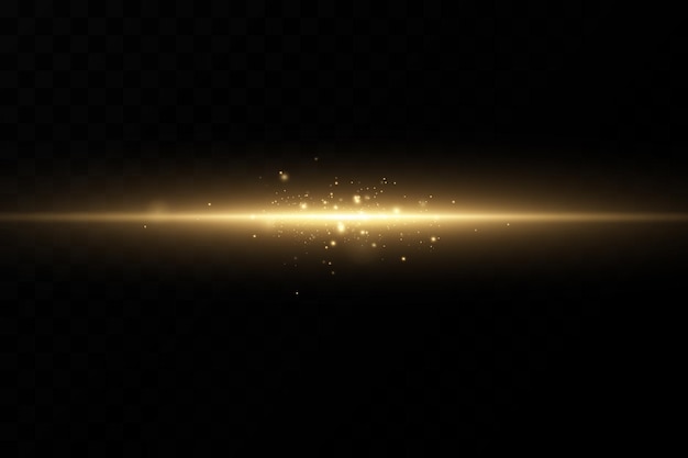 Shining golden stars. Light effects, glare, glitter, explosion, golden light. Vector illustration.