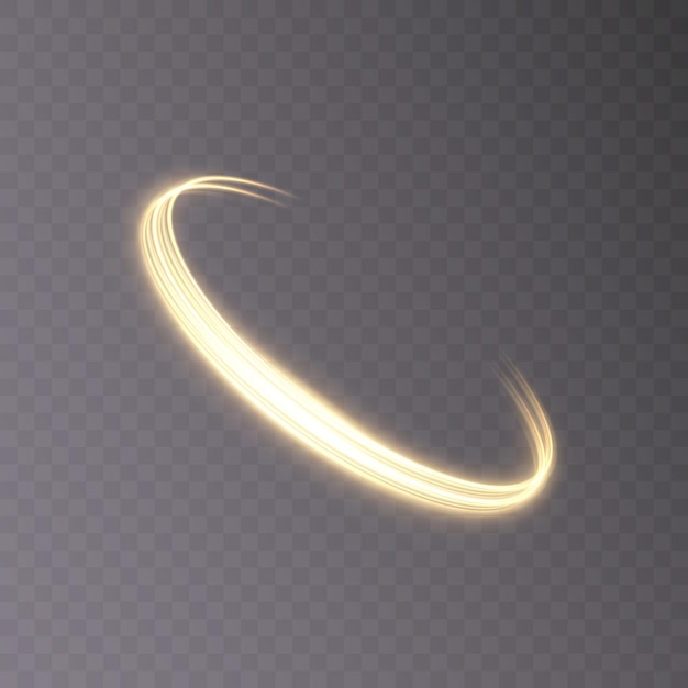 Shining light swirl. Curve line light effect. Energy movement effect. Element for web design, 