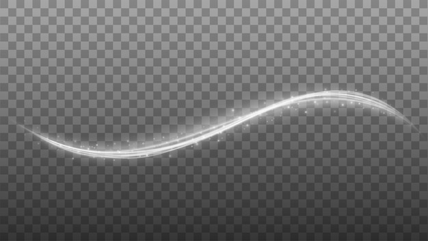 Shining lines. Glowing Trail Wave Vector Light Effect. Vector illustration.