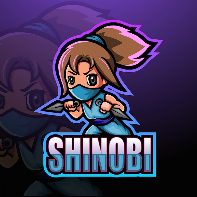 Vector shinobi mascot esport illustration