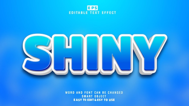 Shiny 3d Editable Text Effect Vector With Background