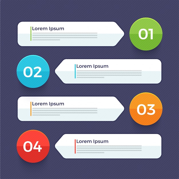 Shiny arrows business infographic elements.