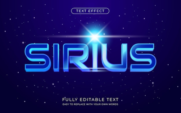 Shiny Blue Text Effect Editable Font style