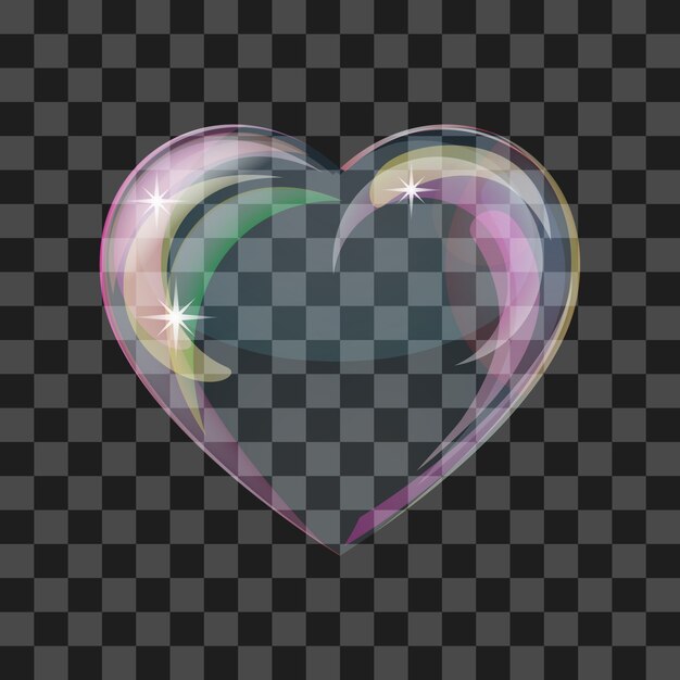 Vector shiny bubble heart