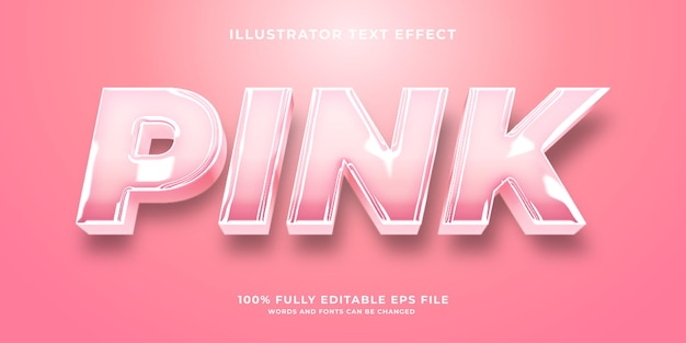 Shiny and Elegant Pink Editable 3D Text Effect