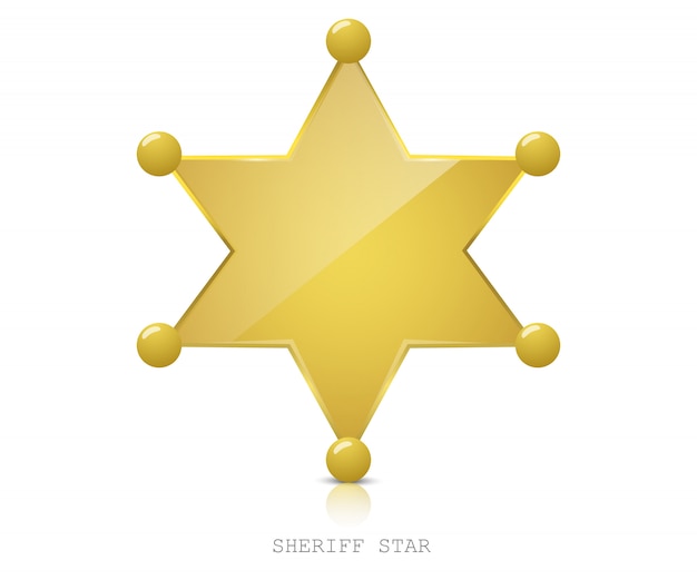 Shiny gold sheriff star