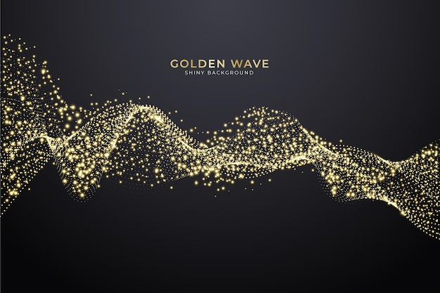 Shiny gold wave  background