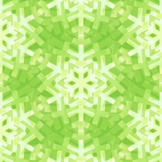 Shiny Green Snowflakes Seamless Pattern for Christmas Desing