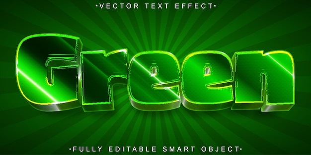 Shiny Green Vector Fully Editable Smart Object Text Effect